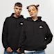 Nike   Sportswear Club Fleece Pullover Hoodie czarny 1819 1