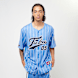 FUBU Varsity Mesh Pinstripe Baseball Jersey bleu 30138 1