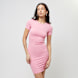 Sixth June Rib Mini Dress lichtroze 31796 1