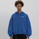 Low Lights Studios Sanded Zip Hoodie plava 32086 1