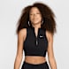 Nike Slim Cropped 1/2-Zip French Terry Tanktop schwarz 32729 1