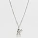 Karl Kani Rhinestone Pendant Cuban Link Chain zilver 40748 1