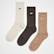New Balance 3 PACK - Essentials Cushioned Crew Socks- Plack Patch Logo beige 33261 1