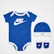 Nike Hat, Bodysuit & Booties Set (3 Piece) blauw 45722 1