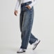 Urban Classics Ladies Tapered Baggy Jeans dirty washed bleu 41537 1