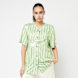 Karl Kani Varsity Heart Pinstripe Baseball Shirt light green/off white verde 44937 1