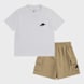 Nike Sportswear Pocket Tee French Terry Shorts Set bež 46252 1