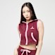 Felicious Cropped Zip Hoodie Top rojo 47607 1