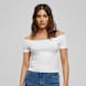 Urban Classics Ladies Off Shoulder Rib Tee bianco 92783 1