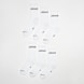 Jordan 6 PACK - Everyday Crew Socks branco 94859 1