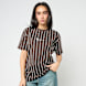 Karl Kani Small Signature Essential Pinstripe OS Tee castanho 95878 1