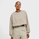 Urban Classics Ladies Cropped Gathered Sweatshirt beige 96326 1