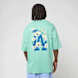 New Era MLB Floral Oversized Tee turkusowy 99349 1