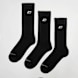 New Balance 3 PACK - NB BLACK PATCH LOGO CREW -  white noir 48234 1