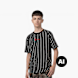 Karl Kani Small Signature Essential Pinstripe Tee Junior nero 92877 1