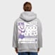 Mister Tee Manga Girl Fluffy Hoody grau 93447 1