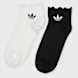 adidas Originals 2 PACK - Ruffle Quarter Socks zwart 100541 1