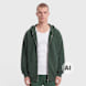 Urban Classics Fluffy Zip Hoody verde 100707 1