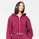 Urban Classics Ladies Fluffy Cropped Zip Hoodie rood 102026 1