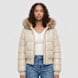 Urban Classics Ladies Bomber Fake Fur Hooded Jacket Beige 103294 1