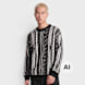 Colucci CREWNECK SWEATER AOP BLACK schwarz 105224 1