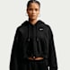Nike Studio Fleece Medium Weight Oversized Crop Full Zip Hoodie schwarz 105550 1