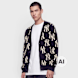 New Era MLB Logo All Over Print Cardigan plava 107564 1