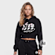 Off-White Crop Hoodie czarny 110101 1