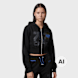 Off-White crop boxy jacket black night Undefined Color 110100 1