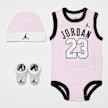 Jordan Jordan 23 Jersey Hat/Bodysuit/ Bootie Set 3PC rosa 415 1
