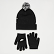 Nike Nan Swoosh Pom Beanie Glove Set negro 3073 2