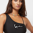 Karl Kani Small Signature One Shoulder Cutout Swimsuit noir 6110 3