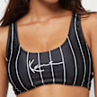 Karl Kani Small Signature Pinstripe Bikini Top schwarz 6116 3