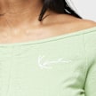Karl Kani Chest Signature Gathered Off Shoulderless grün 8063 3