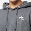 Alpha Industries Basic Hoody Small Logo grau 4917 3