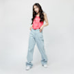 Karl Kani Small Signature Satin Top rosa 5685 4