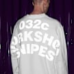 SNIPES x  032c WORKSHOP Fabric Mix Longsleeve biały 8845 7