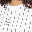 Karl Kani Small Signature Essential Pinstripe OS Tee blanco 9879 3