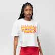 Karl Kani x Stranger Things Woven Signature Crop Print Tee blanc 12906 1