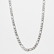 King Ice 6mm Stainless Steel Figaro Chain argent 15713 1