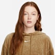 Nike Sportswear Women's Velour Cropped Pullover Hoodie beige 16120 3
