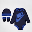 Nike Futura Logo Hat/Bodysuit/Bootie (3 Piece) blauw 17457 1