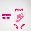 Nike Futura Logo Hat/Bodysuit/Bootie 3pc bianco 17458 1
