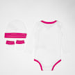 Nike Futura Logo Hat/Bodysuit/Bootie 3pc bianco 17458 2