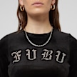 FUBU Old English Rhinestone Velours Long Sleeve schwarz 18056 3