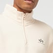 Alpha Industries Half Zip Sweater Small Logo blanc 13017 3