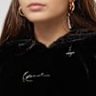 Karl Kani Metal Signature Fake Fur OS Crop Hoodie schwarz 13133 3