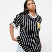 Karl Kani Retro Patch Pinstripe Baseball Shirt schwarz 13148 1