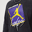 Nike Los Angeles Lakers Courtside Statement Edition Men's Jordan Max90 NBA Long-Sleeve T-Shirt crna 14190 3