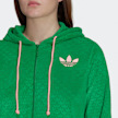 adidas Originals Velour Kapuzenjacke zelena 14299 3